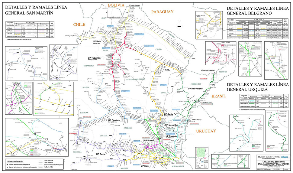red de trenes y ferrocarriles de carga en argentina